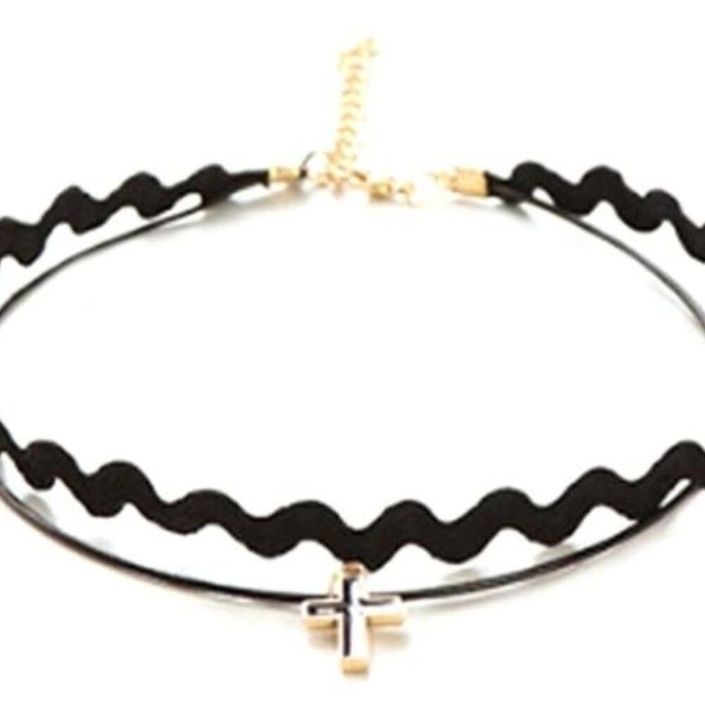 Black Cross Choker